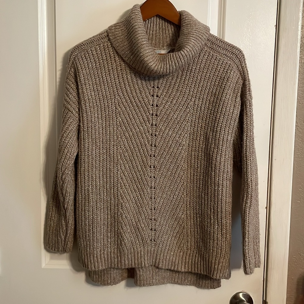 Tan Cowl Neck Sweater - Picture 6 of 6